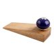 Navy Blue Round Ceramic Wooden Door Stopper